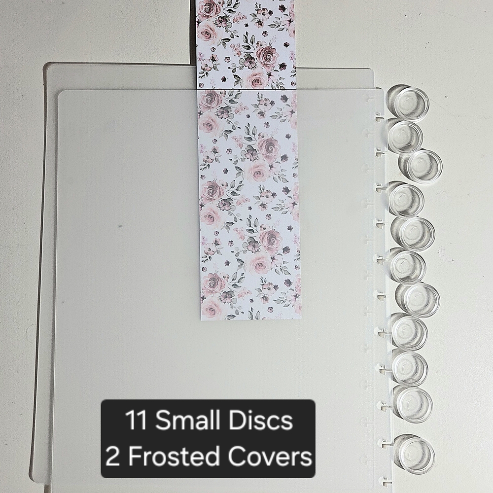 Frosted Covers with Floral Bookmark and Discs
